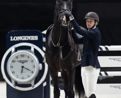 Edouard Schmitz mit seinem Pferd